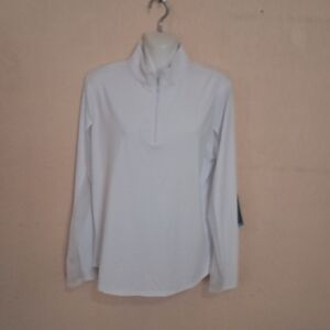 IBKUL Women's White Long Sleeve Spor Top  Size L